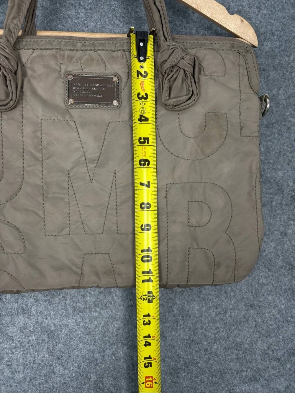 Marc by Marc Jacobs Standard Supply Nylon Workwear Laptop Tote Bag Olive Y2K